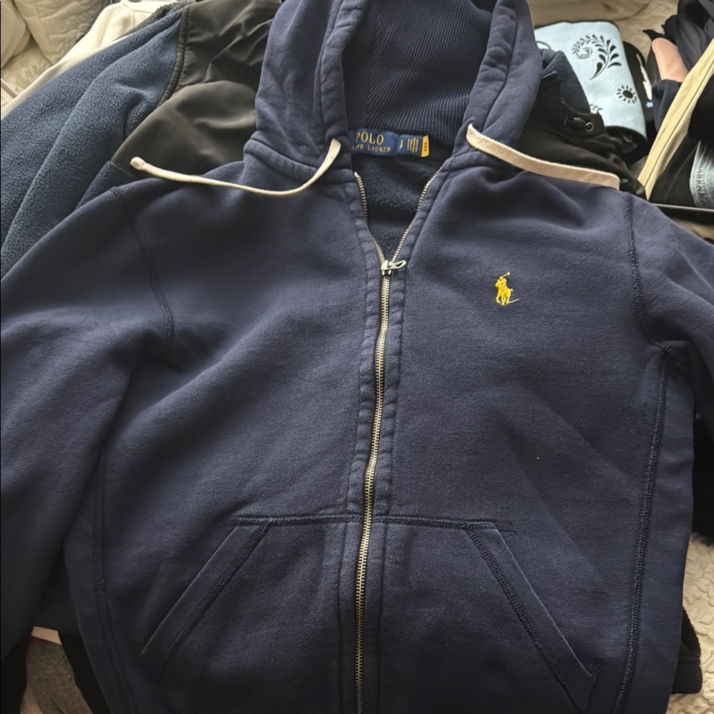Polo by Ralph Lauren Navy Blue Zip Up Sweater
